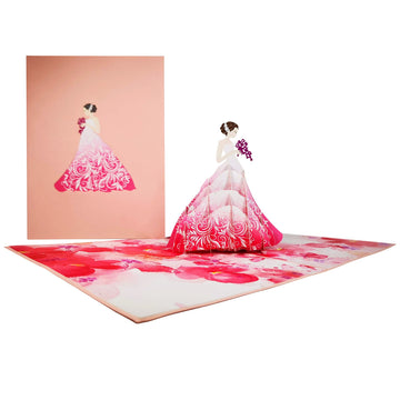 Flower Bride 3D Pop Up Card UK